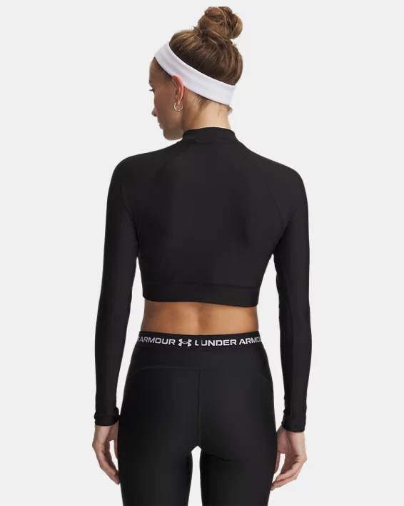 HeatGear Womens Crop Mock Long Sleeve - Image 2