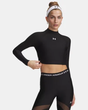 HeatGear Womens Crop Mock Long Sleeve