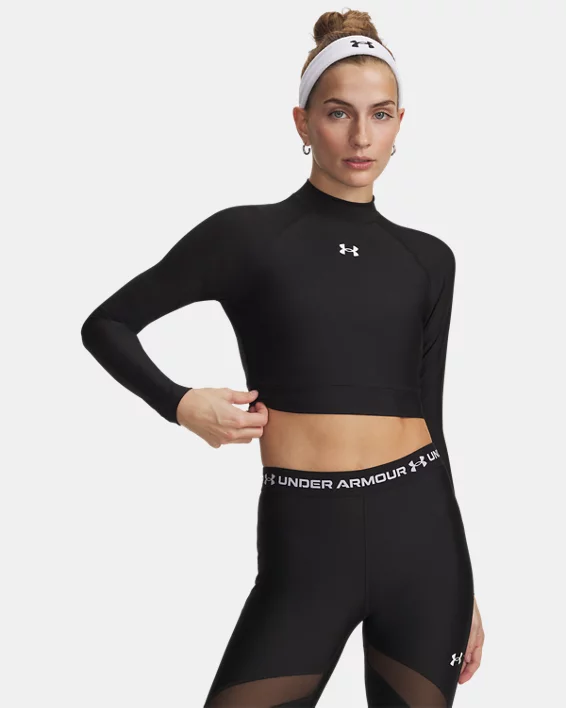 HeatGear Womens Crop Mock Long Sleeve