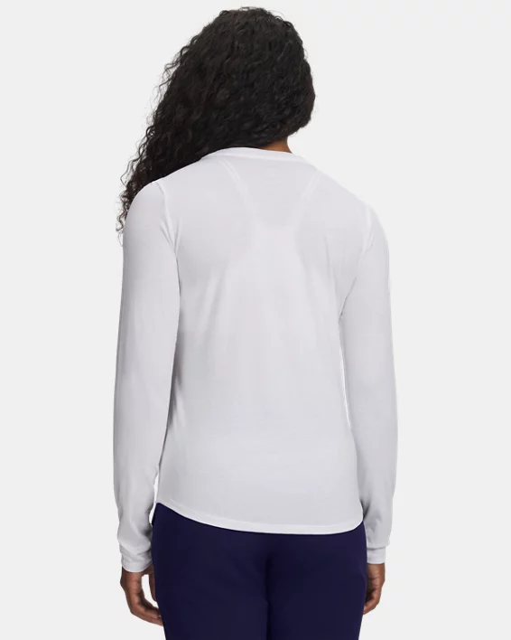 UA Performance Cotton Collegiate Womens Long Sleeve - Image 2