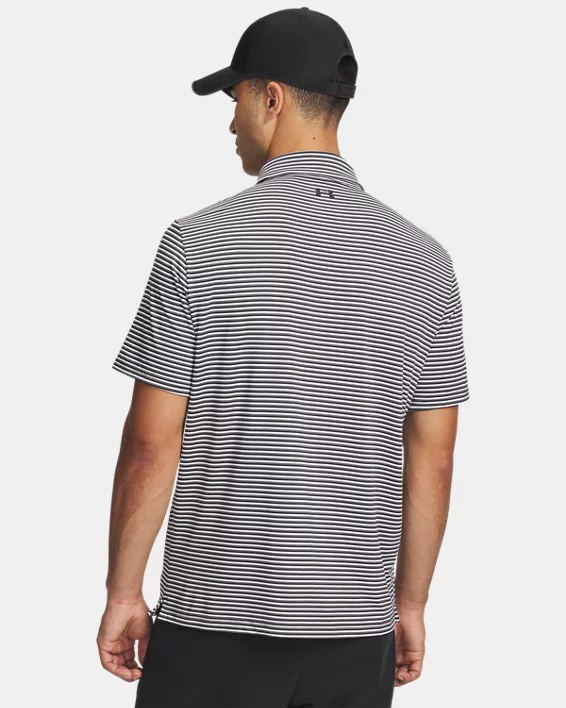 UA Drive Micro Groove Stripe Collegiate Mens Polo - Image 2