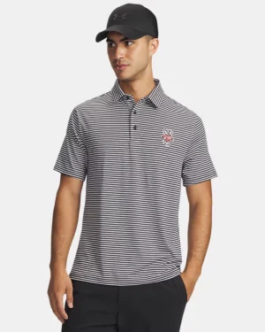 UA Drive Micro Groove Stripe Collegiate Mens Polo