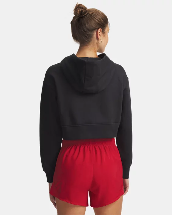 UA Rival Fleece Collegiate Womens Cropped Hoodie - Image 2
