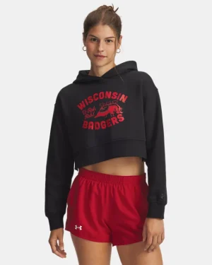 UA Rival Fleece Collegiate Womens Cropped Hoodie