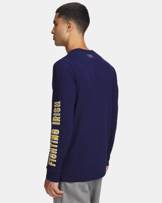 UA Performance Cotton Collegiate Mens Long Sleeve T-Shirt - Image 2