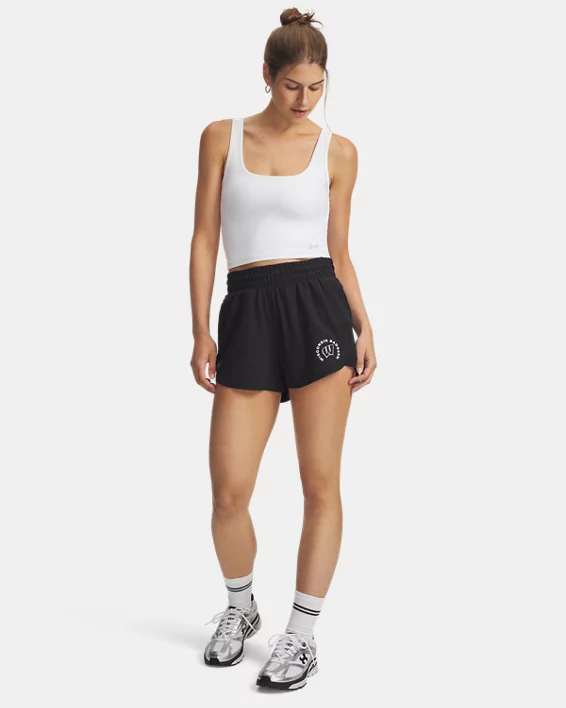 UA Flex Woven Collegiate Womens Shorts - Image 3